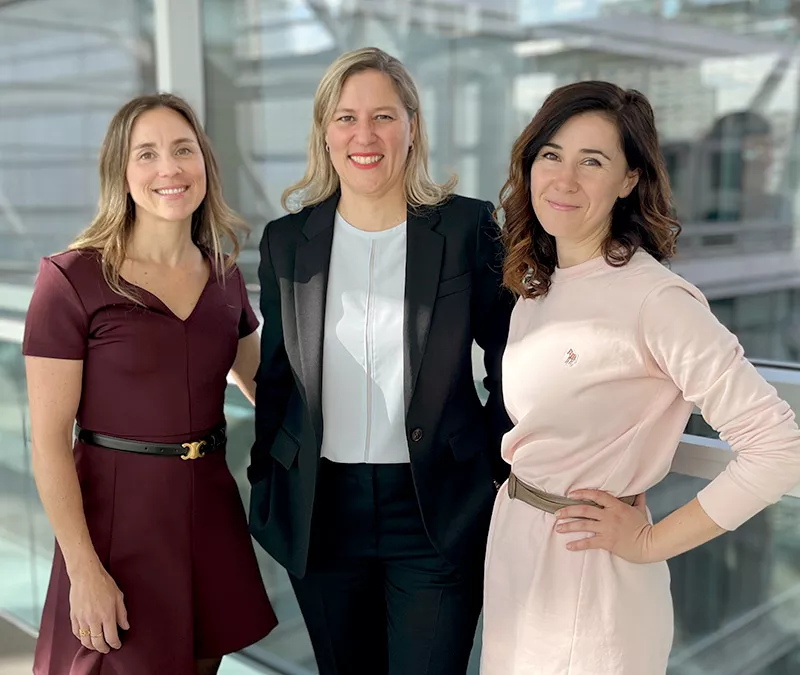 Sophie Bergeron, Catherine Samson et Marie-Pierre Bouchard dans le cadre de l'initiative Cheffes de file.
