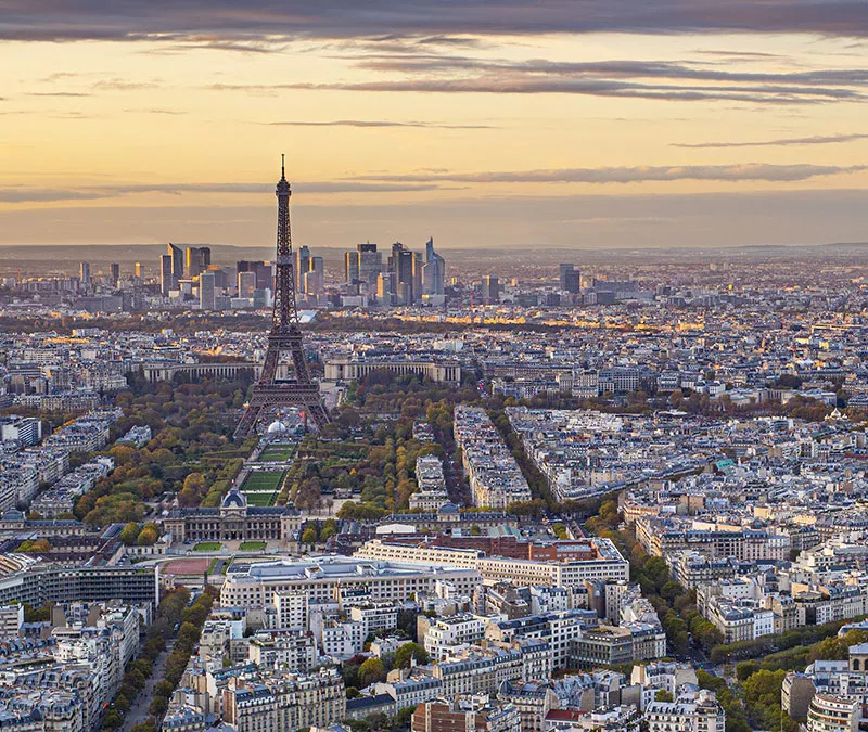 Vue aérienne de Paris