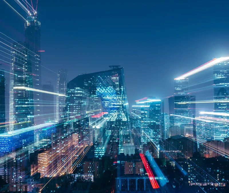 Photo de la ville de Singapour nuit.