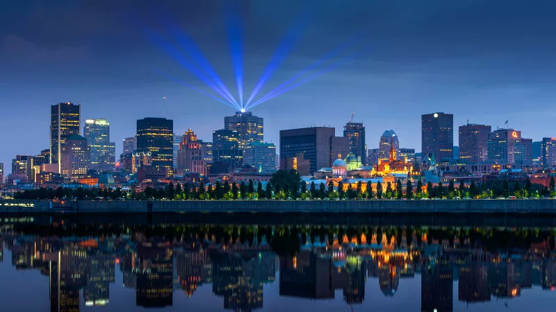 Photo of downtown Montreal.