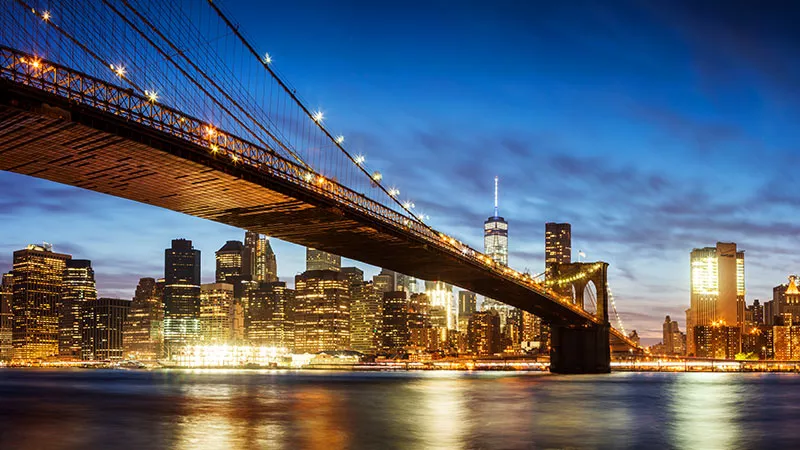 Photo of downtown New-York City.