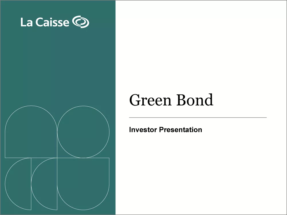 Green Bonds - Investor Presentation
