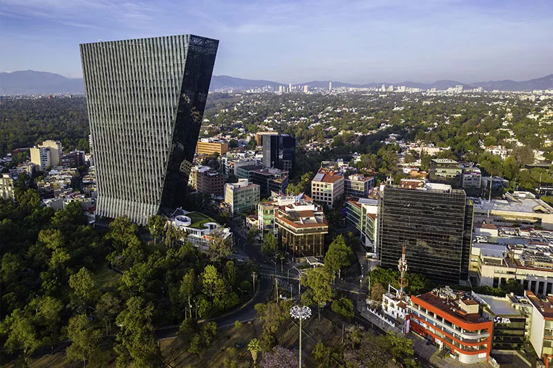Aerial view of Mexico City